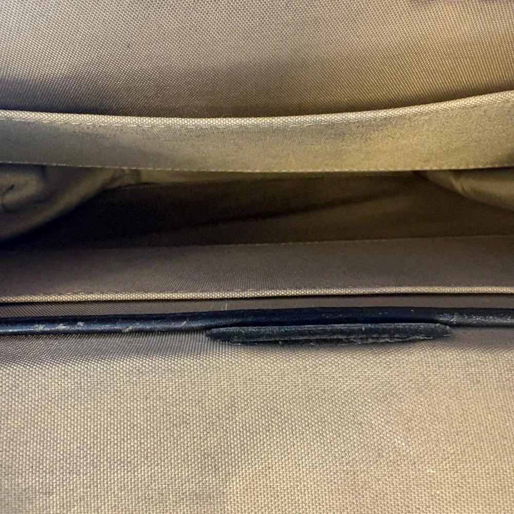 Hartmann Black Leather Briefcase Gian Paolo Lombardo Sinox Lock RARE Bag